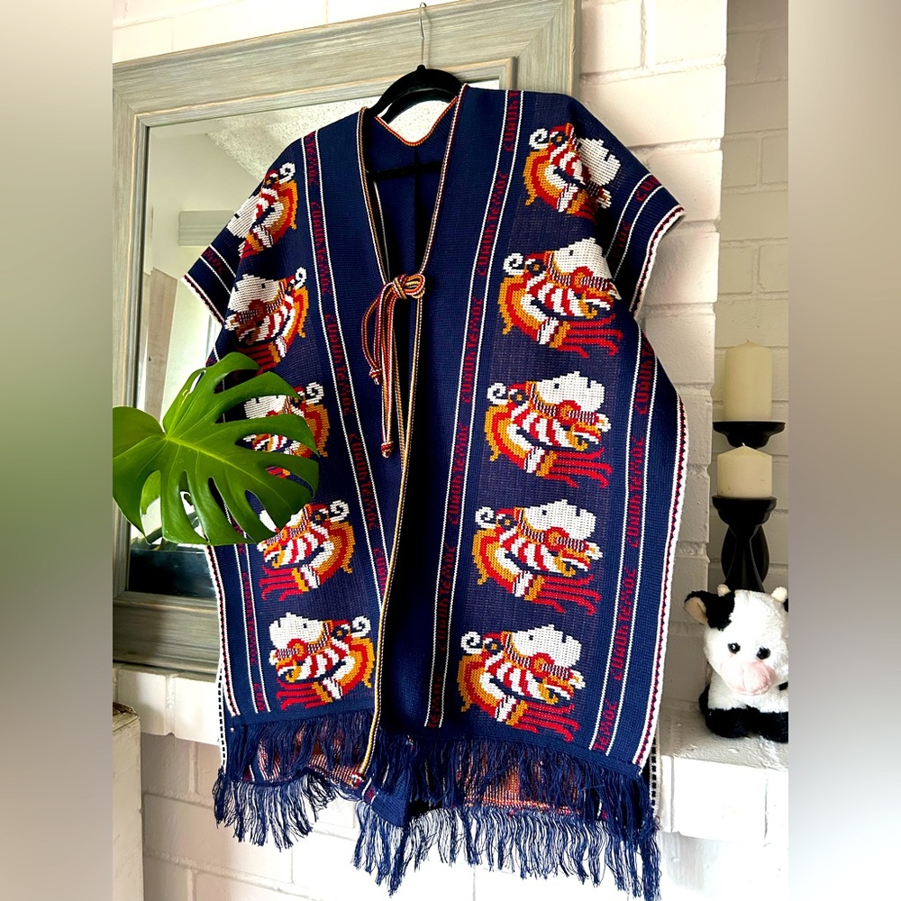Navy Blue Poncho